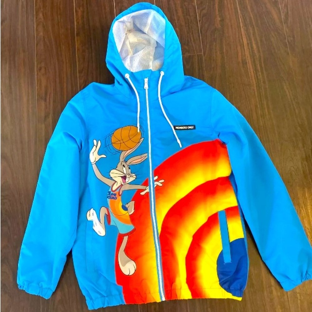 NWOT SPACE JAM A NEW LEGACY TUNE SQUAD MEMBERS ONLY HOOD WINDBREAKER. SZ 14-16.